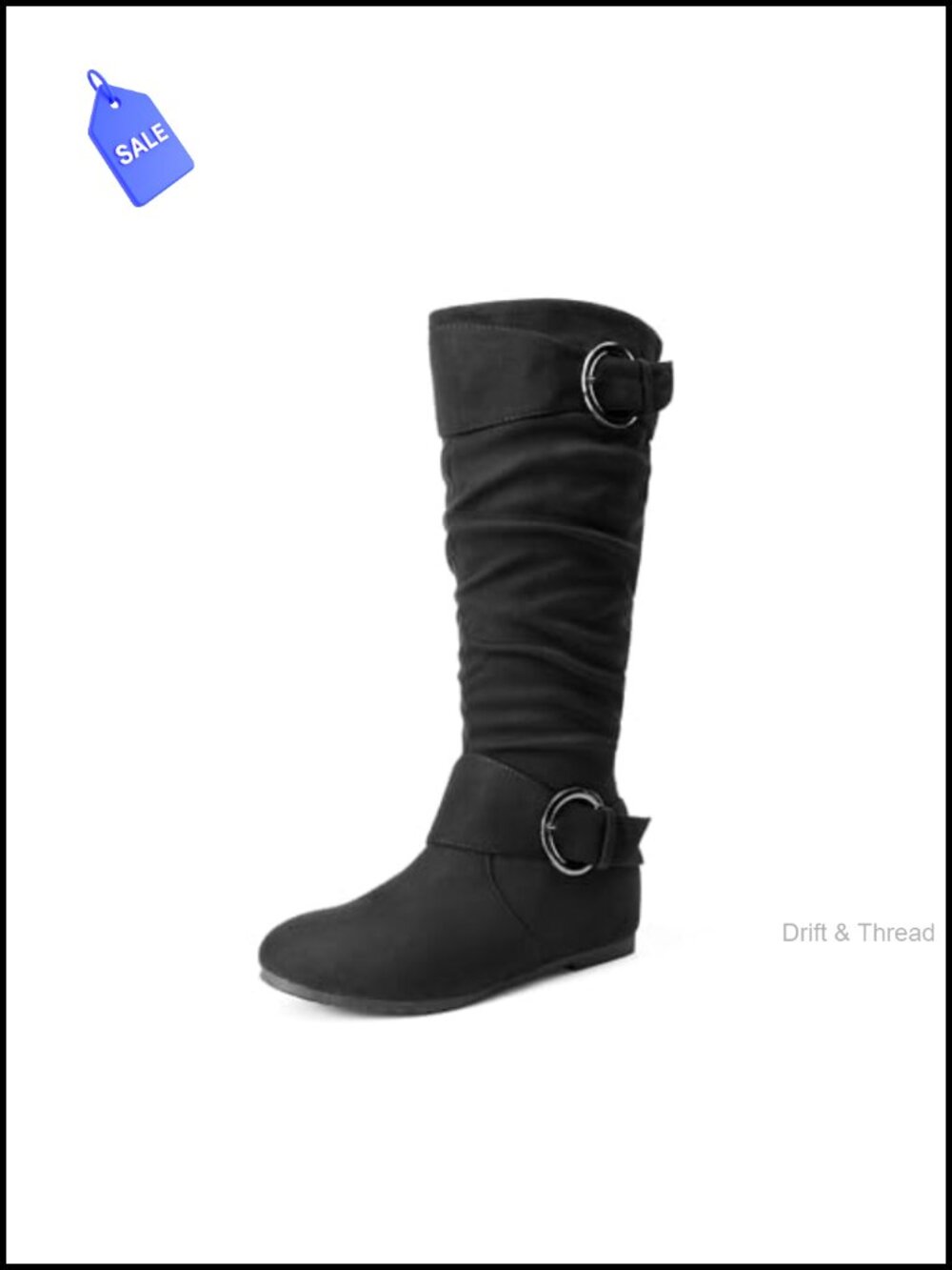 Wide Calf Knee High Wedge Boots Faux Suede Faux Fur Lined